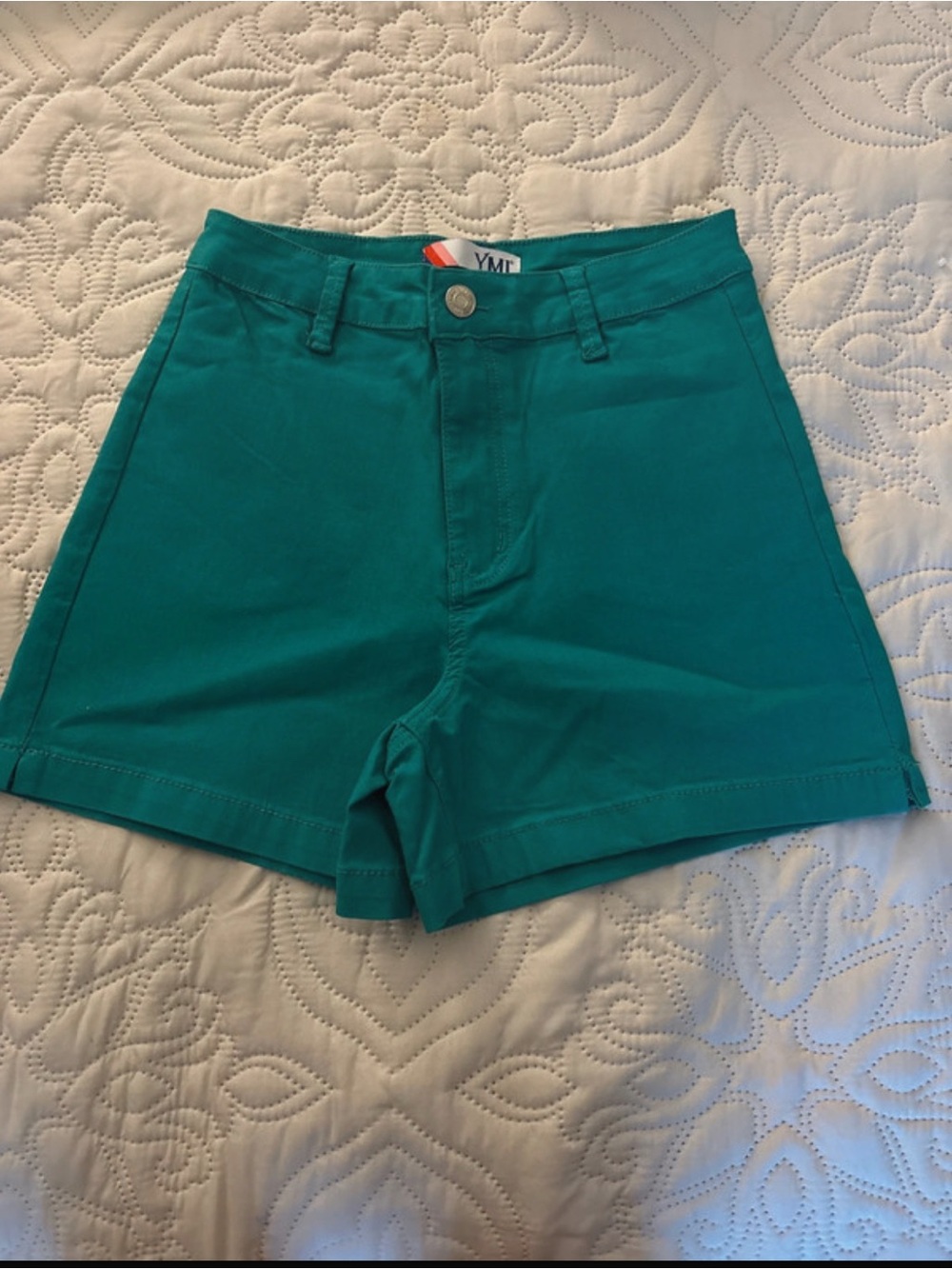 YMI Teal High-Waist Casual Shorts